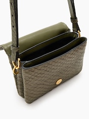 AllSaints Green Jupiter Snake Print Xbody Bag - Image 2 of 6