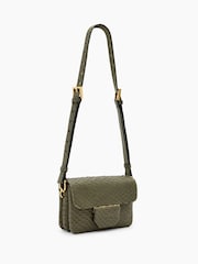 AllSaints Green Jupiter Snake Print Xbody Bag - Image 3 of 6