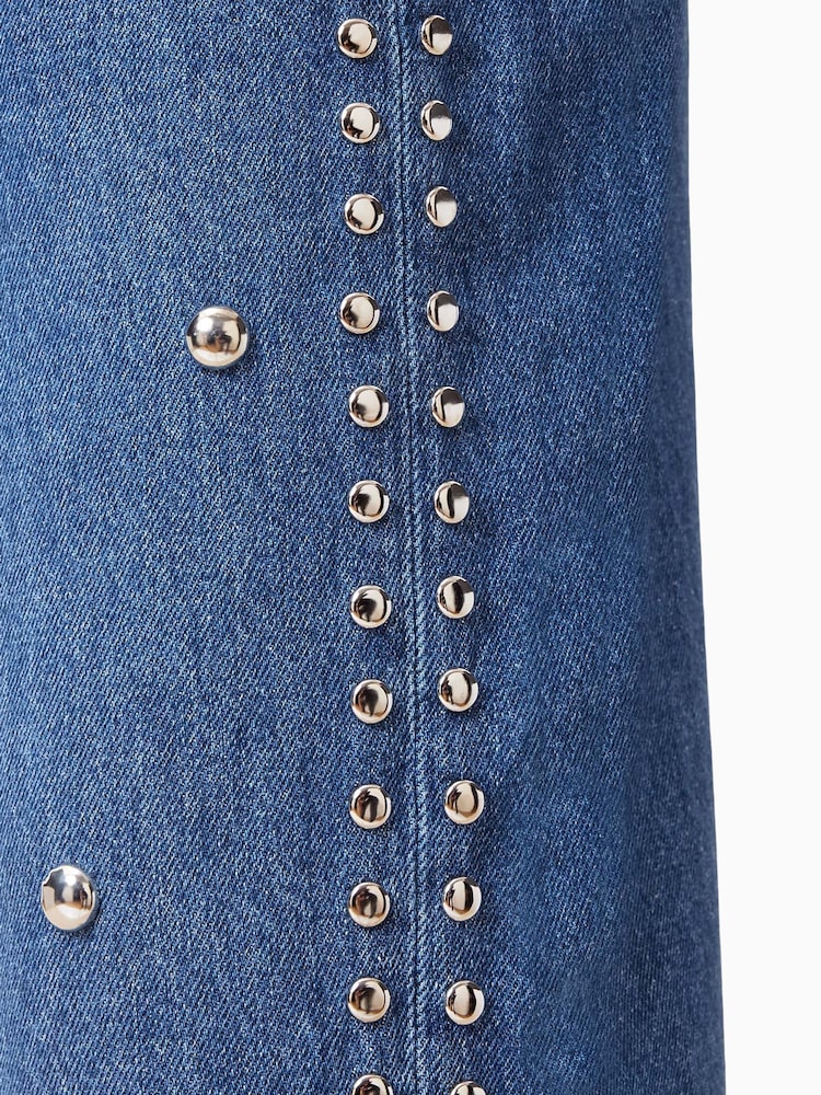 AllSaints Blake Stud 100% Cotton Jeans - Image 6 of 8