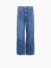 AllSaints Blue Blake Stud 100% Cotton Jeans - Image 8 of 8