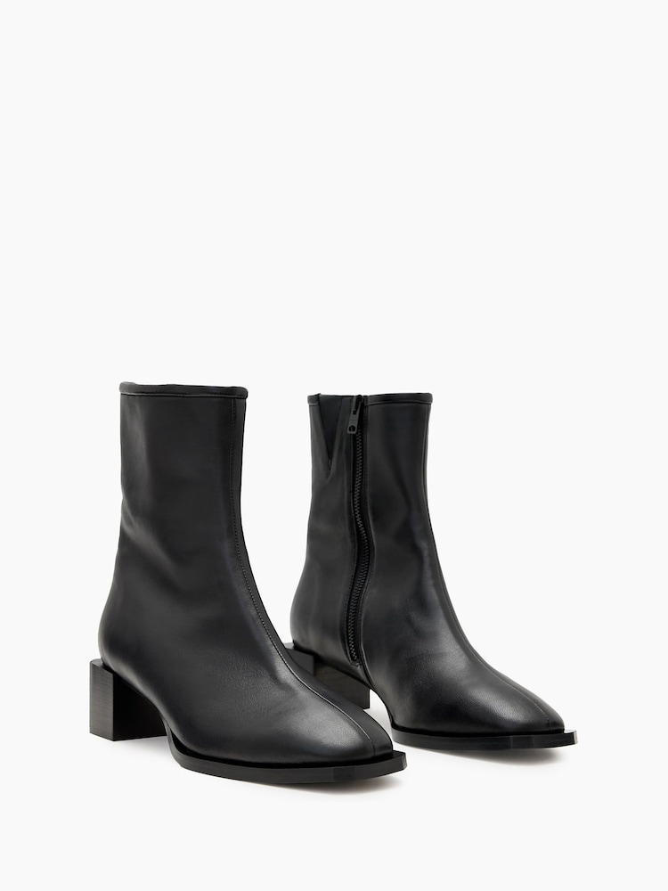 AllSaints Black Avril Boots - Image 2 of 5