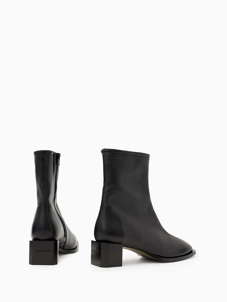 AllSaints Black Avril Boots - Image 3 of 5