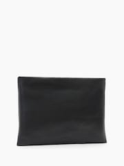 AllSaints Black Bettina Grain Clutch Bag - Image 3 of 5
