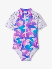 Hatley Purple Airbrush Dolphins Rash Vest 1 Piece - Image 2 of 3