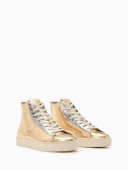 AllSaints Metallic Tana Met High Top - Image 2 of 5