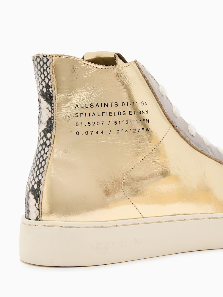 AllSaints Metallic Tana Met High Top - Image 4 of 5