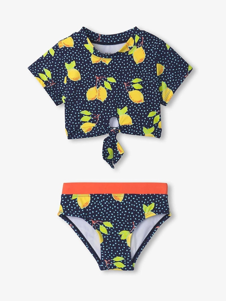 Hatley Blue Fresh Lemons Short Sleeve Tankini Set - Image 2 of 3 Hatley Blue Fresh Lemons Short Sleeve Tankini Set - Image 2 of 3