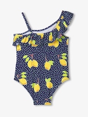 Hatley Blue Fresh Lemons Ruffle Trim Swimsuit - Image 1 of 2