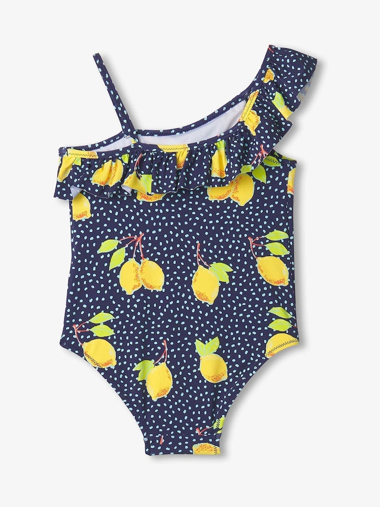 Hatley Blue Fresh Lemons Ruffle Trim Swimsuit - Image 1 of 2