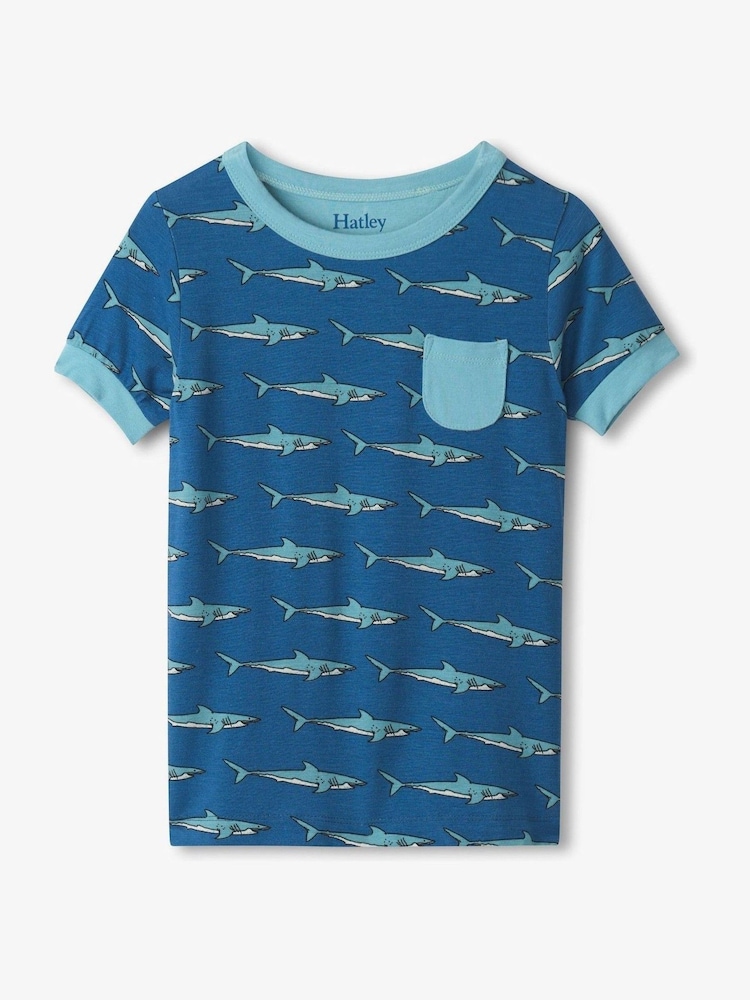 Комплект пижамы Hatley Blue Shark Tank Bamboo Short - Image 2 of 3