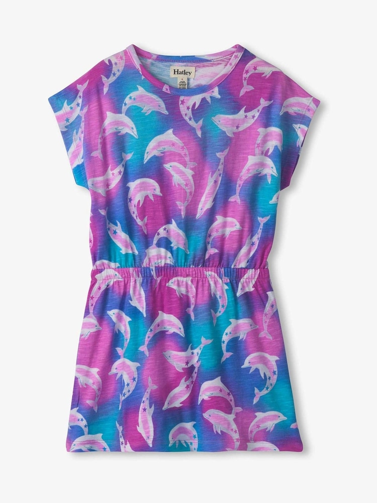 Hatley Purple Airbrush Dolphins Relaxed Dress - Image 1 of 2
