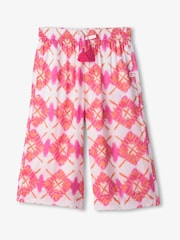 Hatley Painted Sunburst Wide Leg White Culottes - Image 2 of 3