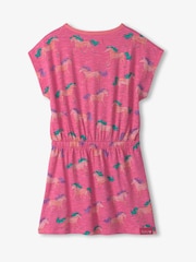 Hatley Pink Summer 100% Cotton Horses Relaxed Dress - Image 4 of 4