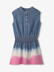 Hatley Blue Sunset Dip Dye Smocked Waist Dress - Image 1 of 2