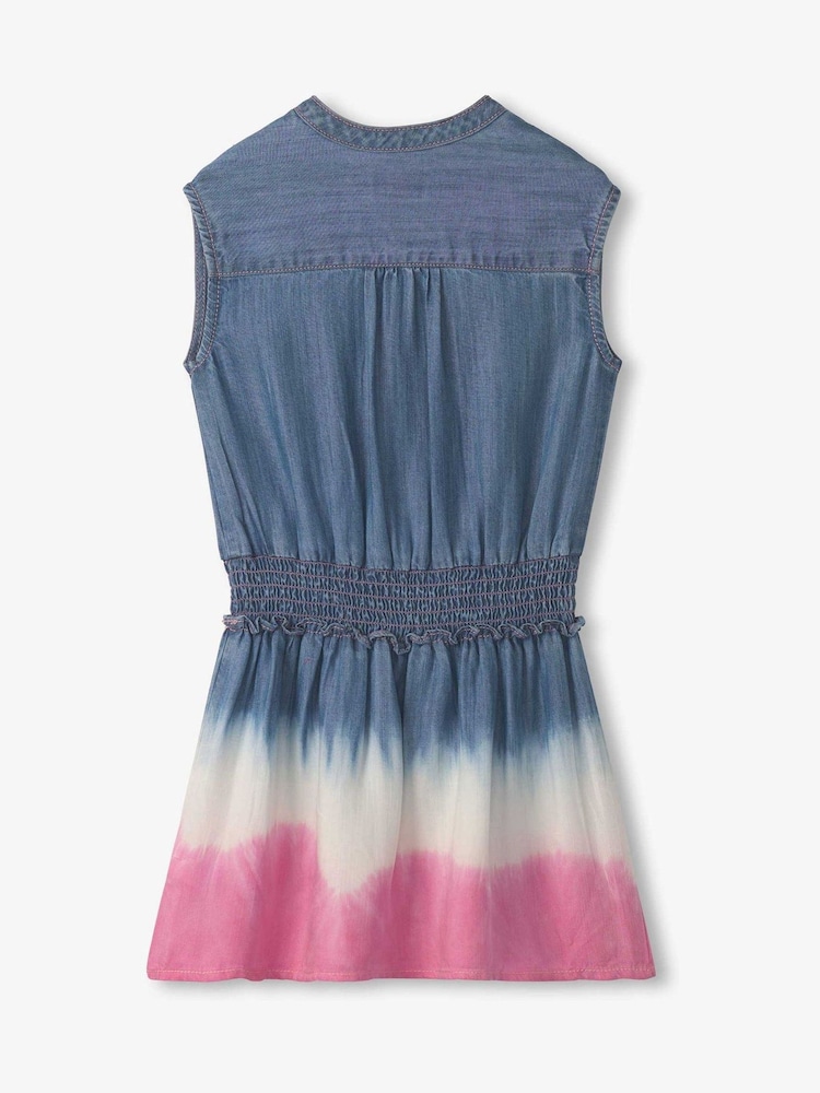 Hatley Blue Sunset Dip Dye Smocked Waist Dress - Image 2 of 2
