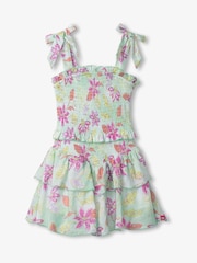 Hatley Green Distressed Floral Smocked Angel Dress - Image 2 of 3