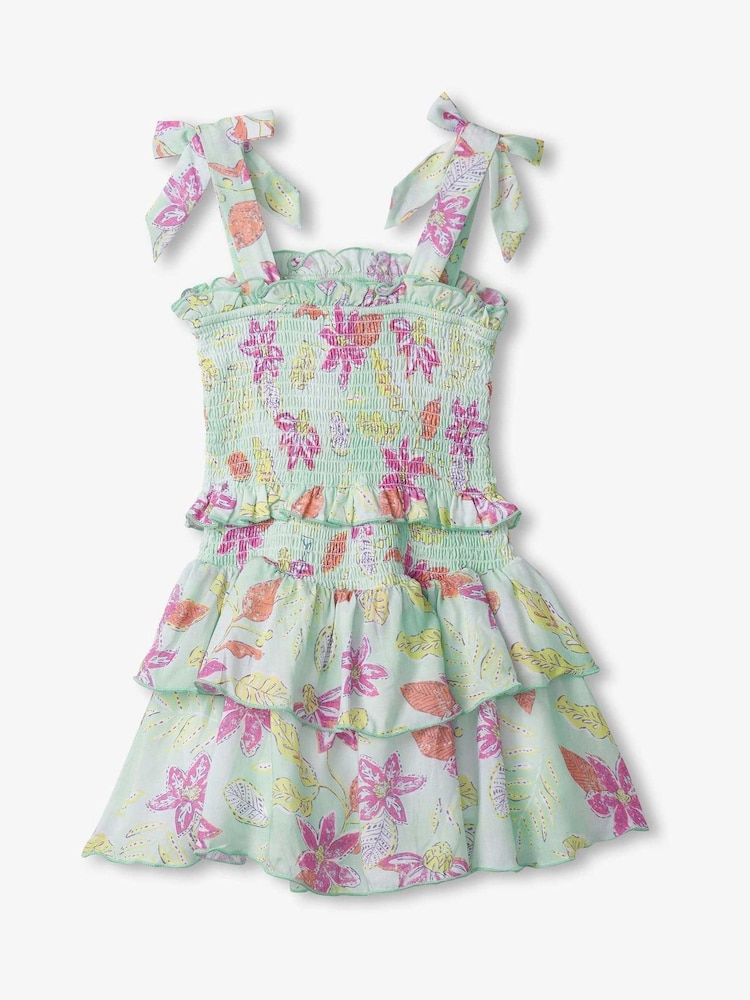 Hatley Green Distressed Floral Smocked Angel Dress - Image 3 of 3