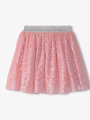 Hatley Pink Pearl Mermaid Sequin Tulle Skirt - صورة 2 من 2