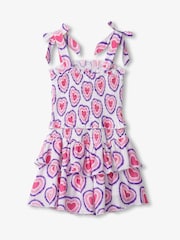 Hatley Glowing Hearts Smocked Angel White Dress - Image 3 of 3