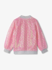 Hatley Pink Pearl Mermaid Sequins Bomber Jacket - Image 3 of 3