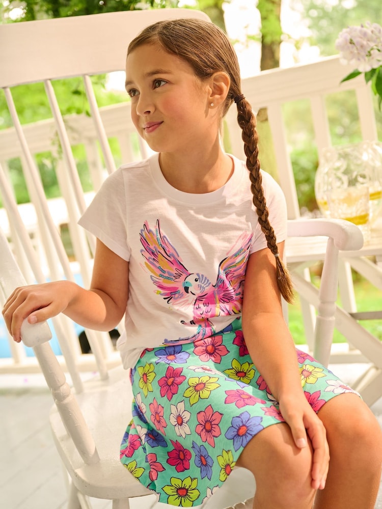 Hatley Blue Happy Flowers Floaty Skort - Image 1 of 1