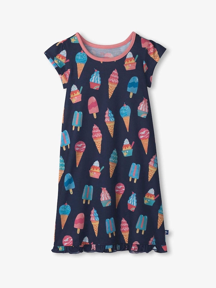 Hatley Blue Ice Cream Treats Ruffle Hem Night Dress - Image 1 of 2
