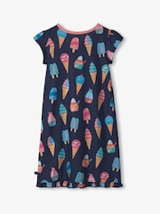 Hatley Blue Ice Cream Treats Ruffle Hem Night Dress - Image 2 of 2