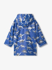 Hatley Blue Dino Extinction Zip Up Rain Jacket - Imagen 3 de 3