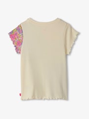 Hatley Cream Groovy Flowers Patchwork T-Shirt - Image 2 of 2