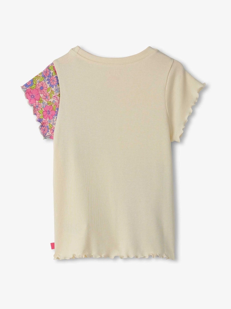 Hatley Cream Groovy Flowers Patchwork T-Shirt - Image 2 of 2