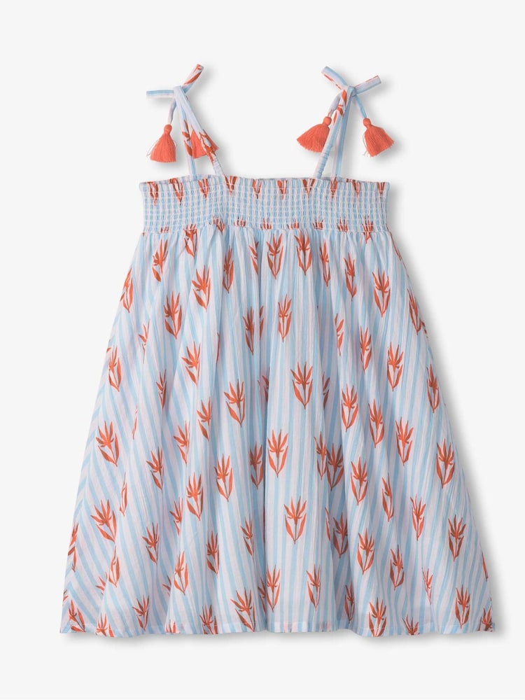 Hatley Crinkle Gauze Ticking Full White Dress - Image 2 of 3 Hatley Crinkle Gauze Ticking Full White Dress - Image 2 of 3