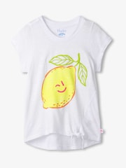 Hatley 100% Cotton Happy Lemon Tie Front Hatley T-Shirt - Image 3 of 4