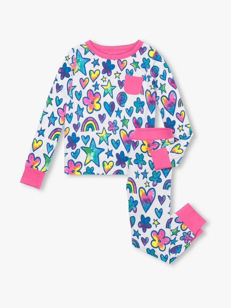 Белая бамбуковая пижама с принтом Hatley Doodles - Изображение 1 из 3