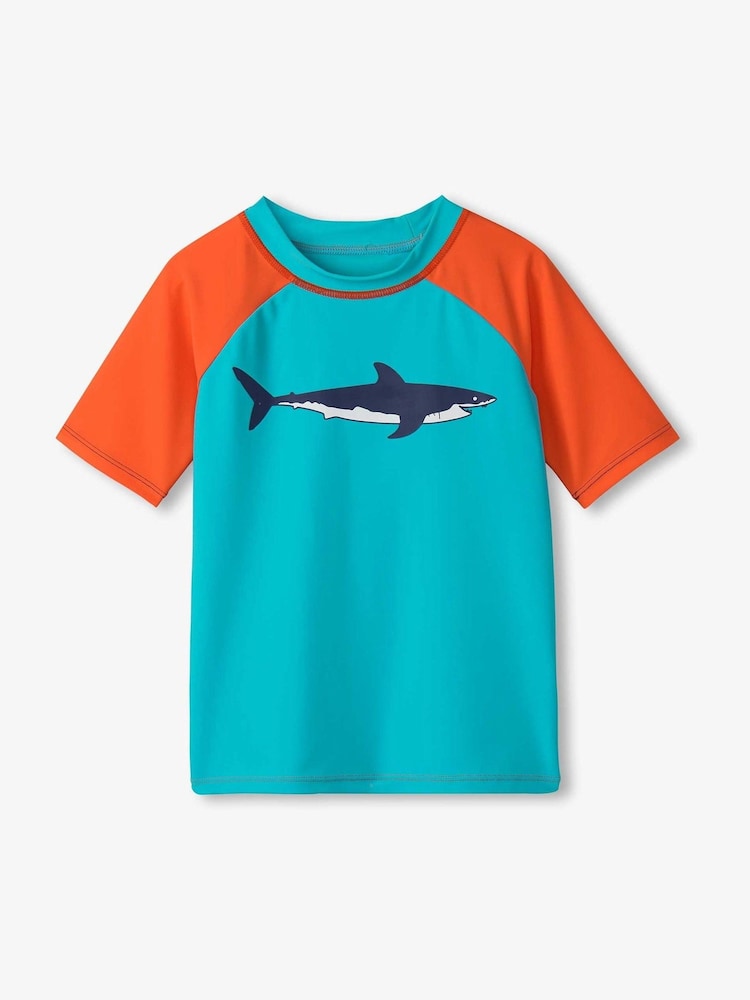 Hatley Blue Shark Short Sleeve Rash Vest - Image 2 of 3
