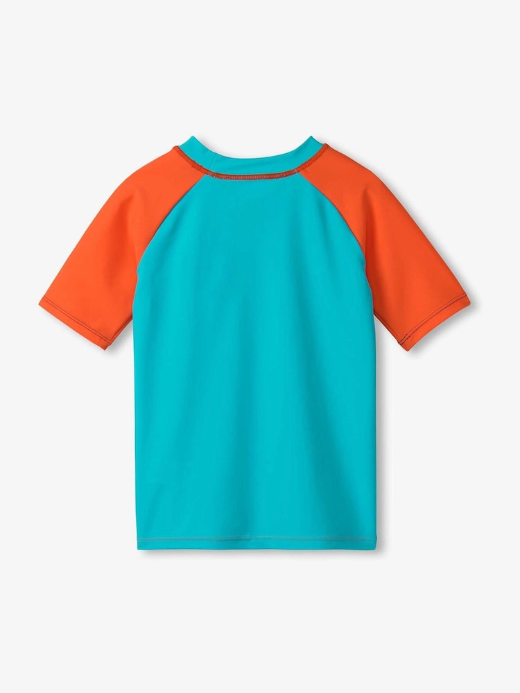Hatley Blue Shark Short Sleeve Rash Vest - Image 3 of 3 Hatley Blue Shark Short Sleeve Rash Vest - Image 3 of 3