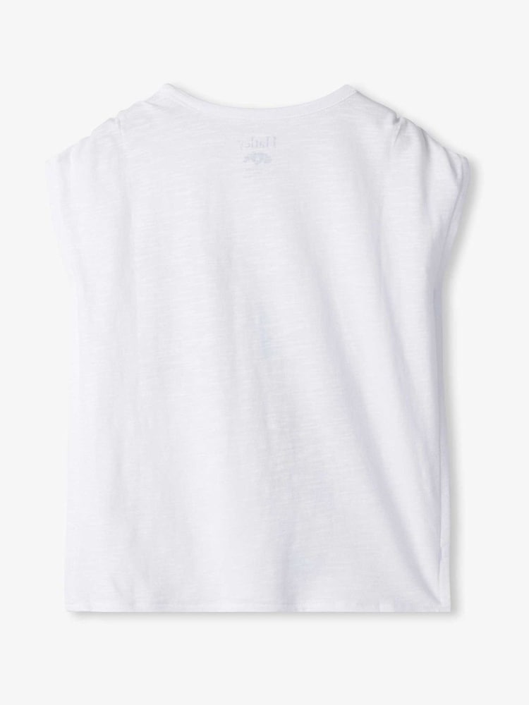 Hatley Tiger Cinched Shoulder White Top - Image 3 of 3