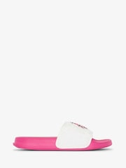 Hatley Pink Sequin Hearts Slide On Sandals - Image 2 of 3