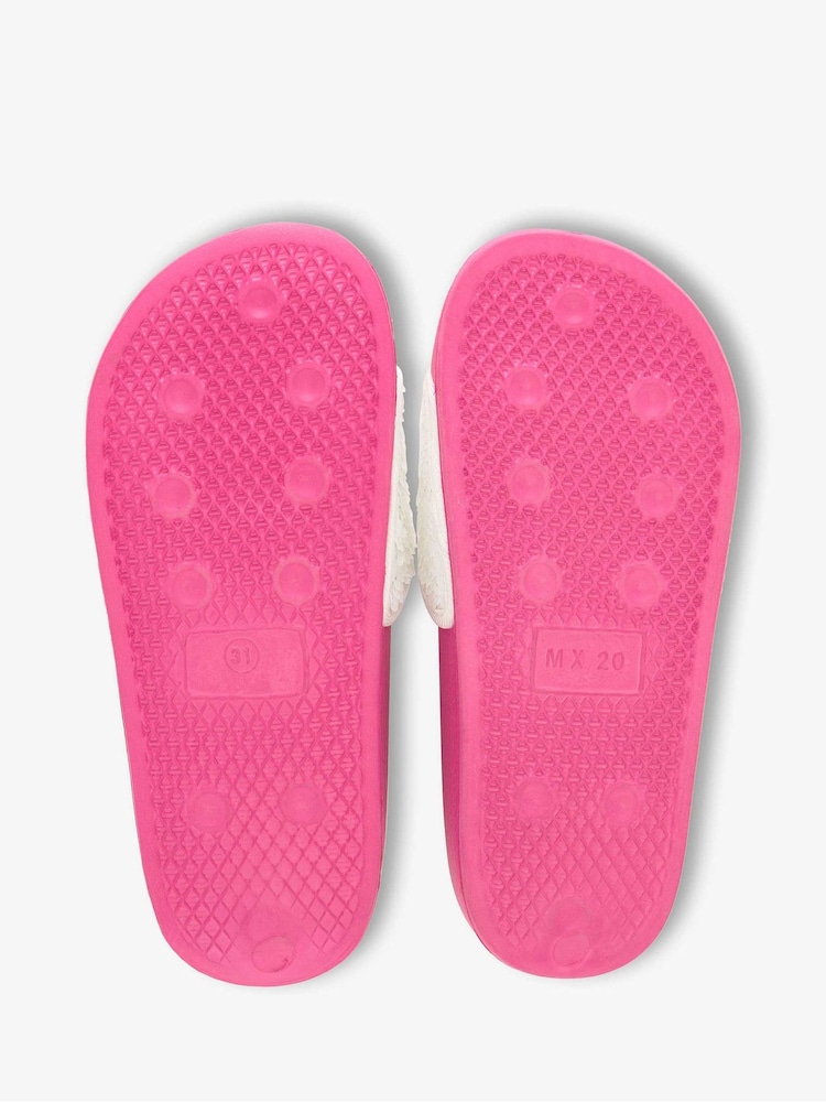 Hatley Pink Sequin Hearts Slide On Sandals - Image 3 of 3
