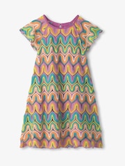 Hatley – Häkelkleid in Pink mit Regenbogenwellen - Bild 2 von 3