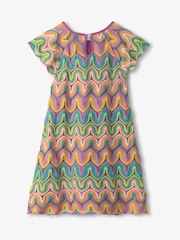 Hatley – Häkelkleid in Pink mit Regenbogenwellen - Bild 3 von 3