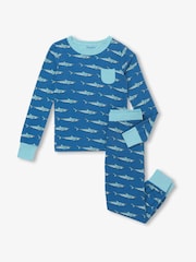 Hatley Blue Shark Tank Bamboo Pyjamas Set - Image 1 of 3