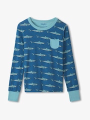 Hatley Blue Shark Tank Bamboo Pyjamas Set - Image 2 of 3