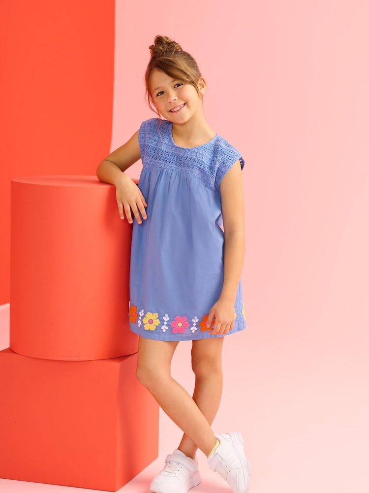 Hatley Blue Persian Jewel Crochet Bodice Dress - Image 1 of 4