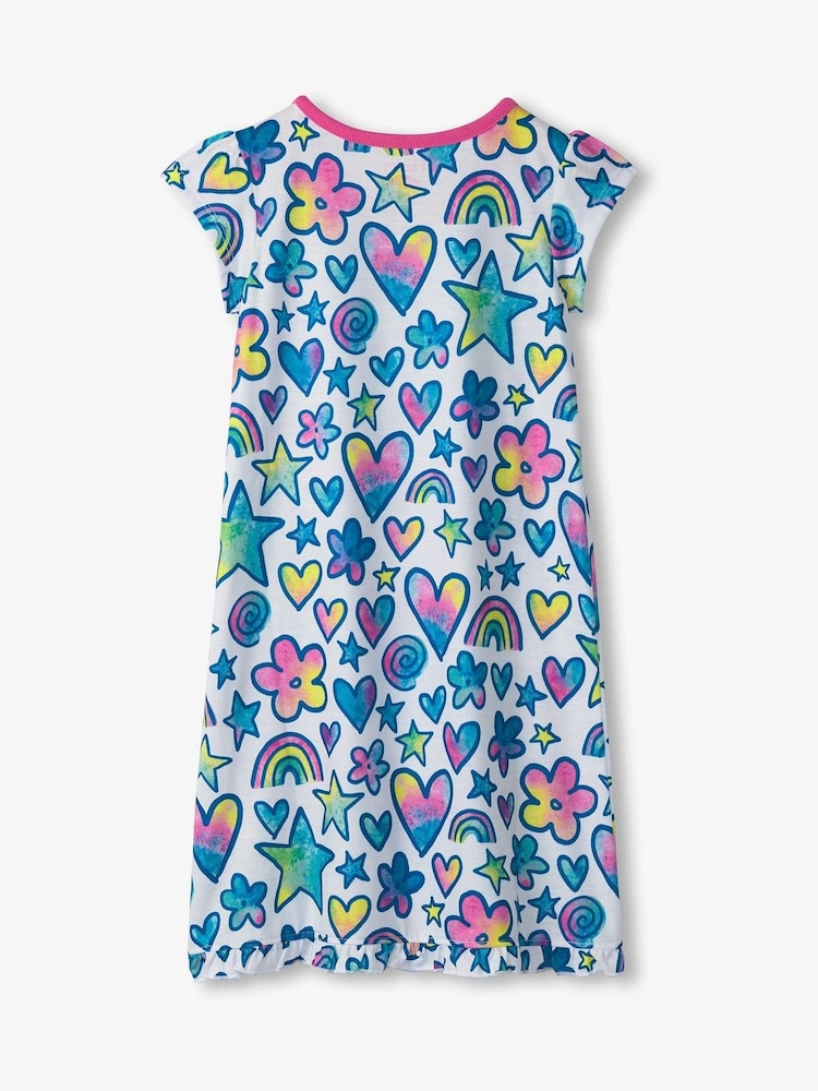 Hatley Watercolour Doodles Ruffle Hem Night Dress - Image 2 of 2