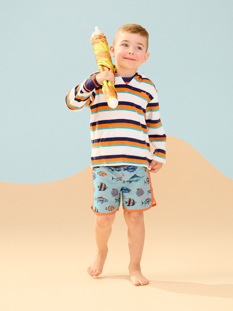 Hatley Blue Tropical Fish Swim Shorts - Image 1 of 3