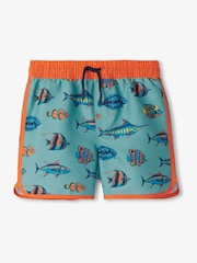Hatley Blue Tropical Fish Swim Shorts - Image 2 of 3