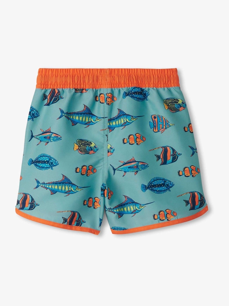 Hatley Blue Tropical Fish Swim Shorts - Image 3 of 3