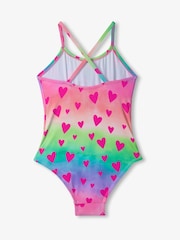 Hatley Pink Kaleidoscope Hearts Ruched Front Swimsuit - Image 4 of 4