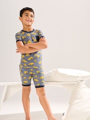 Hatley Grey Under Construction Bamboo Short Pyjamas Set - Image 1 of 4
