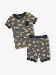 Hatley Grey Under Construction Bamboo Short Pyjamas Set - Image 2 of 4